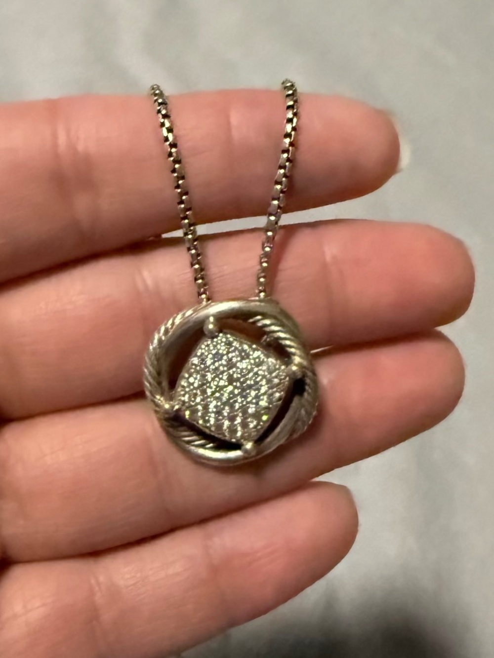 David Yurman Infinity Diamond Pendant Necklace